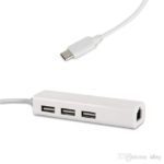 ADAPTADOR TIPO C USB LAN 3 PUERTO USB