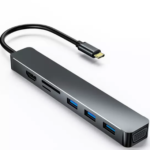 HUB TIPO C  7 EN 1 3-PUERTO USB  + READER + HDMI + VGA